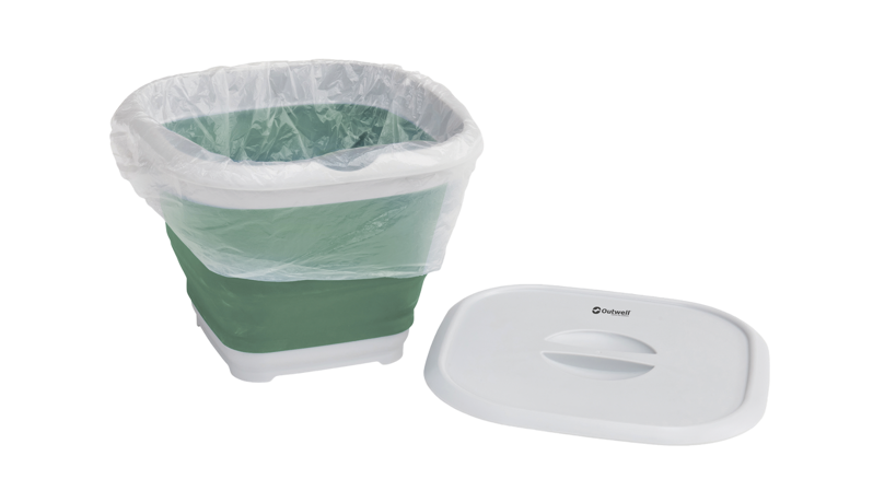 COLLAPS BUCKET SQUARE W/LID  (SHADOW GREEN)