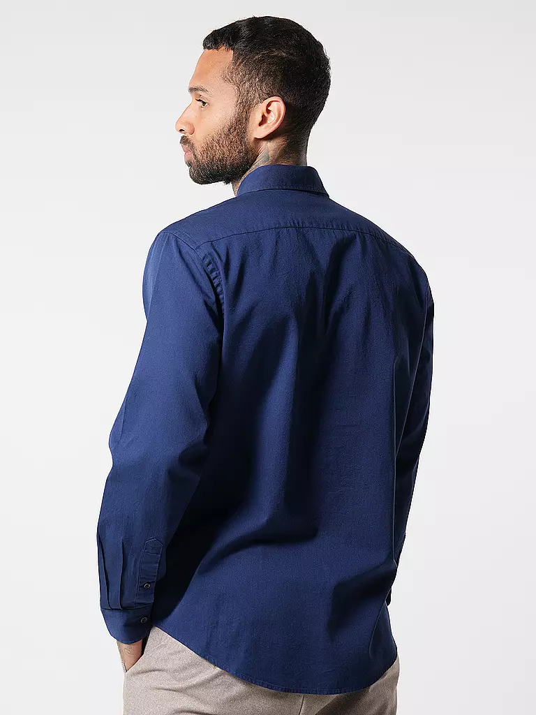 NUDIE JEANS Hemd Regular Fit JOHN blau