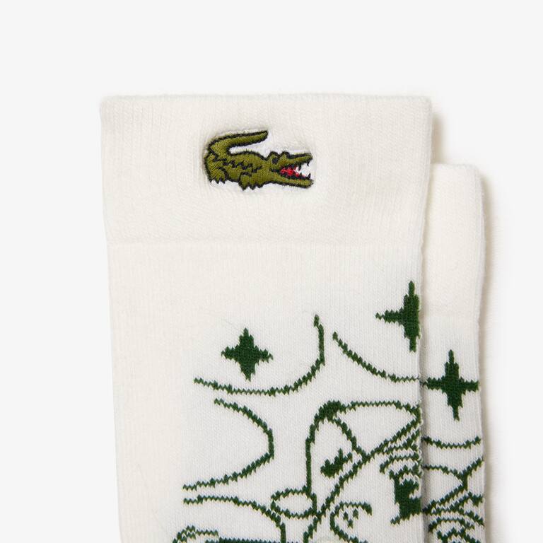 Lot de 2 paires de chaussettes avec bandes contrastées Chaussettes - Vert - Lacoste - Enfant