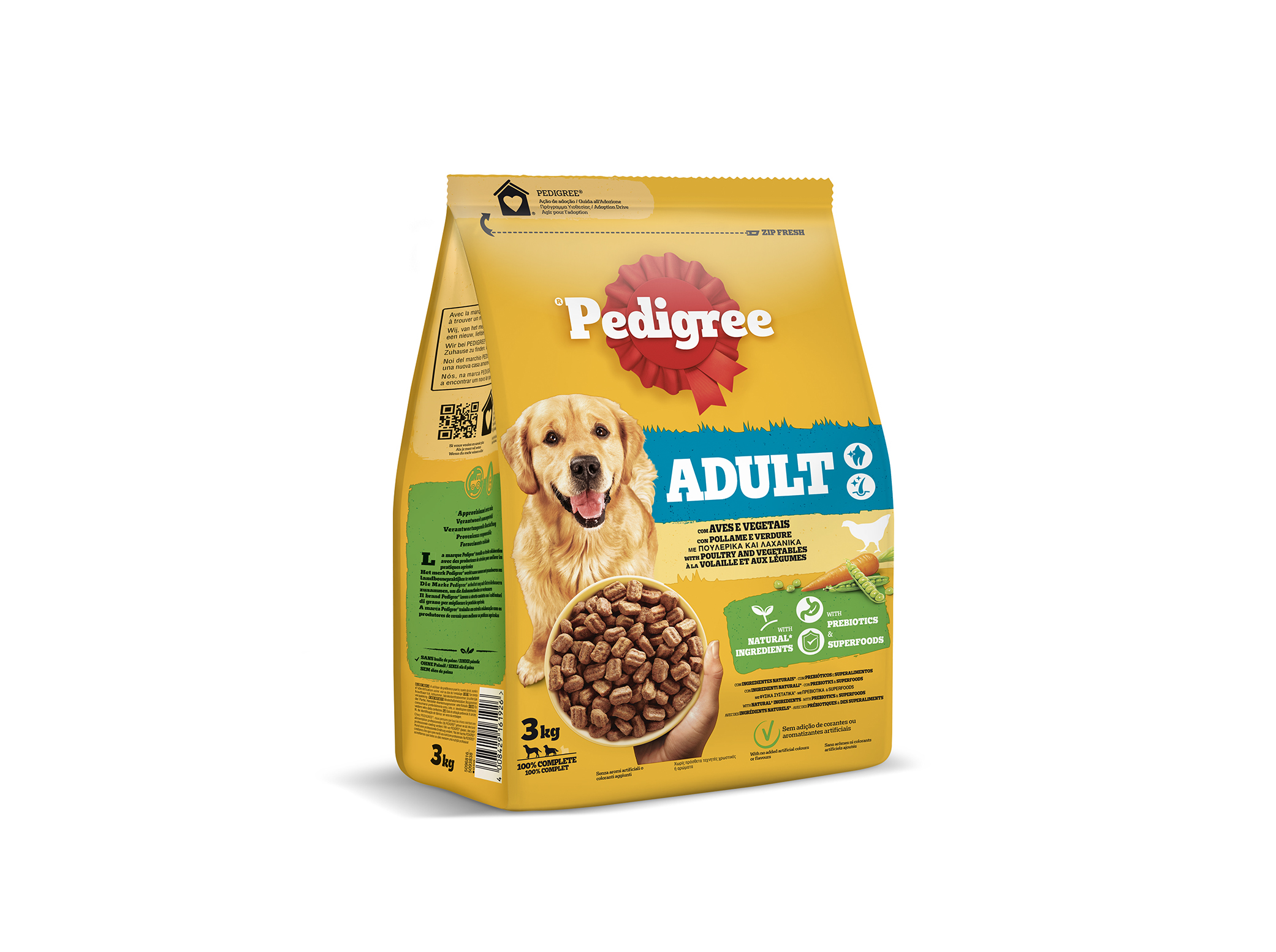 RAÇÃO PARA CÃO PEDIGREE COM GALINHA E VEGETAIS 3KG
