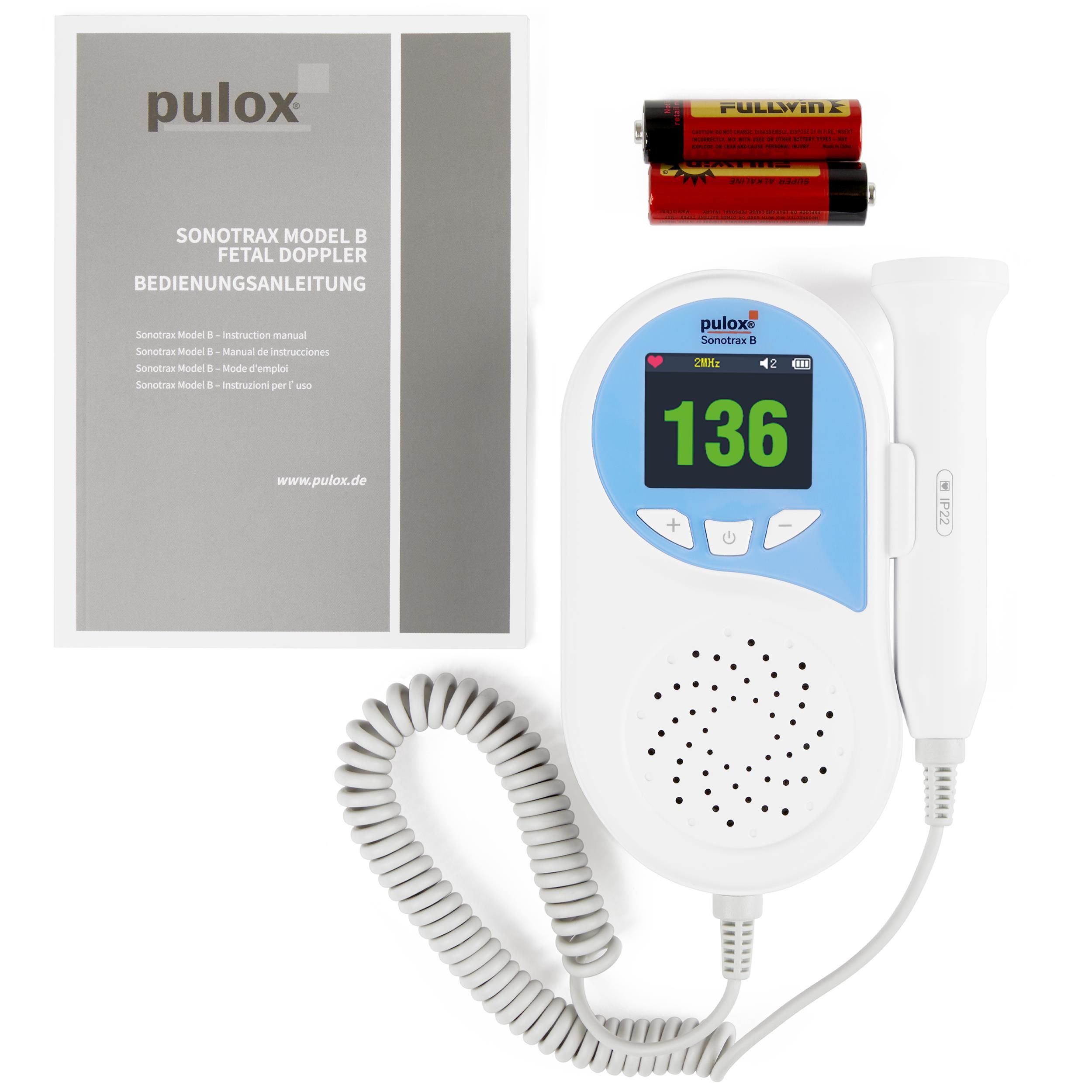 Pulox Sonotrax B - Ultraschall Fetal-Doppler mit Lautsprecher & LCD-Display