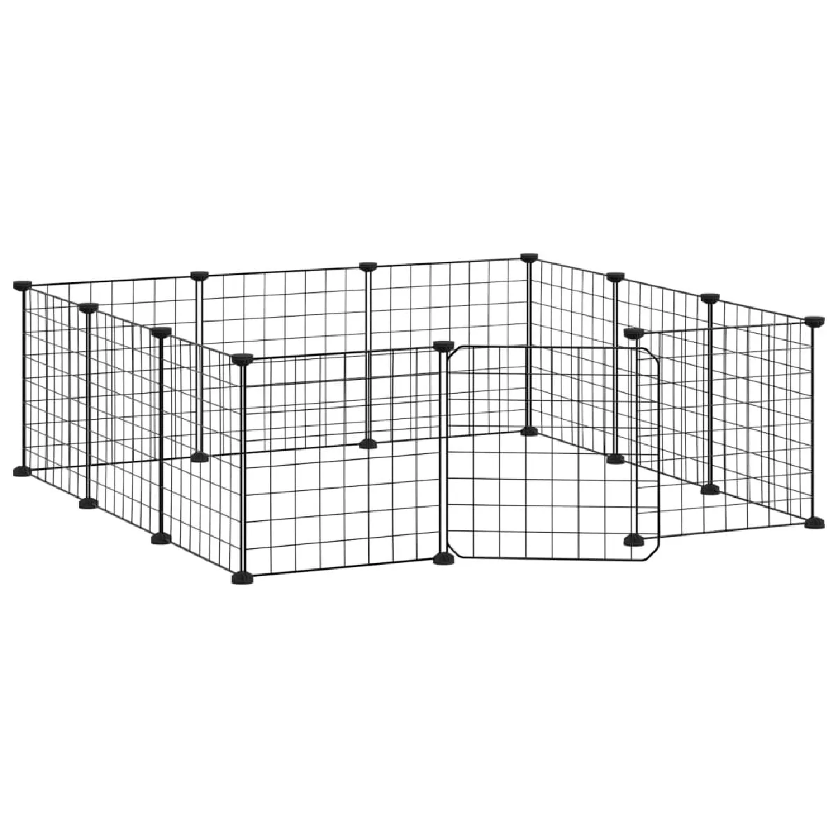 vidaXL Cage pour animaux 12 panneaux