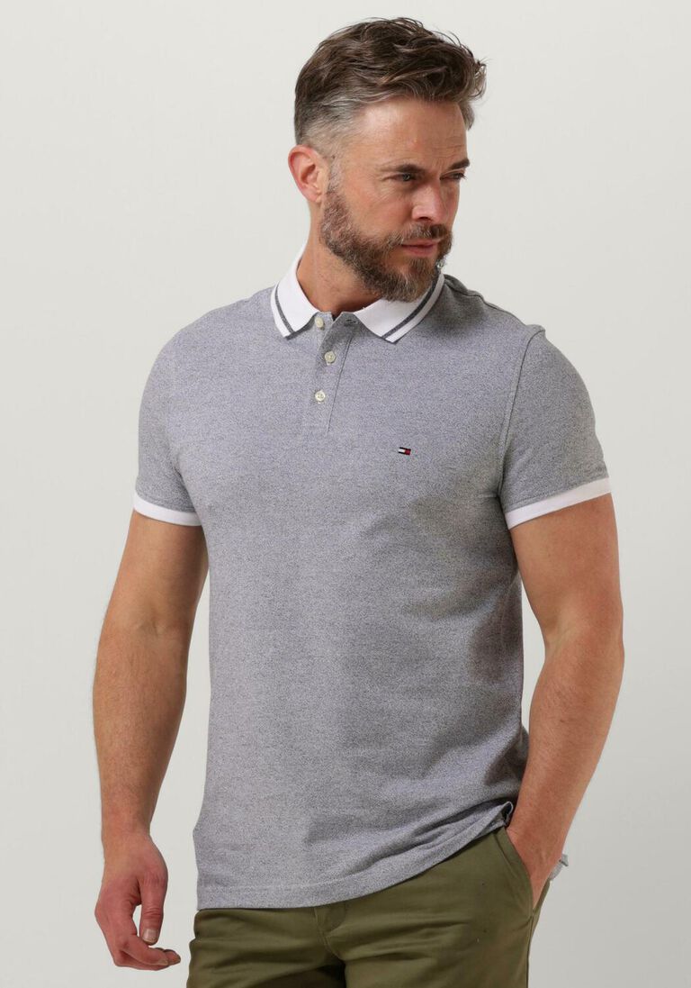 TOMMY HILFIGER donkerblauwe tommy hilfiger polo pretwist mouline tipped polo