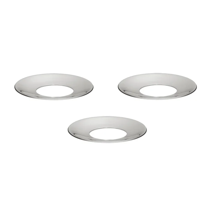 Stoff Nagel - Kerzenmanschette, Ø 2,85 cm, Chrom (3er-Set)