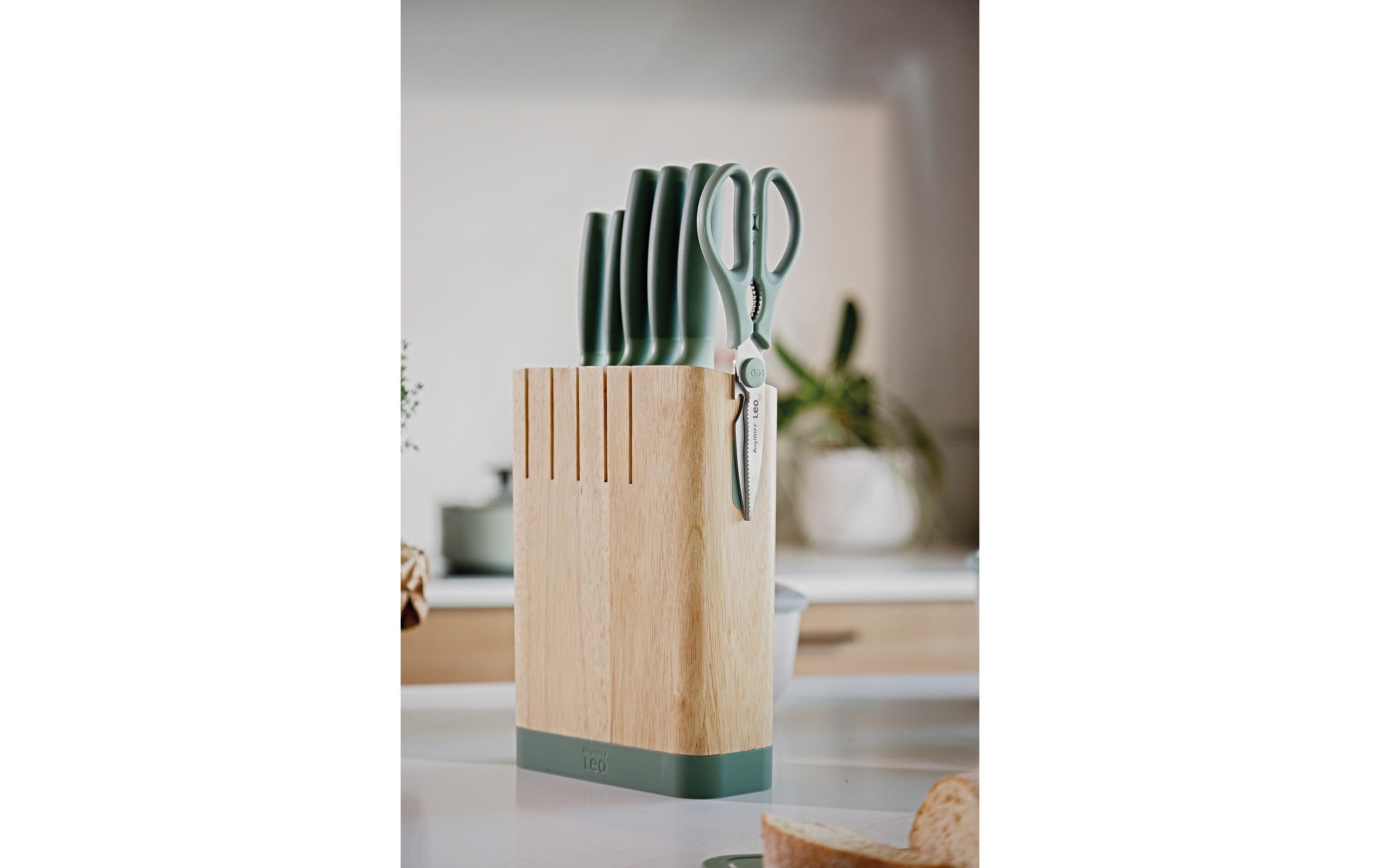 Messerblock-Set mit Messer Leo Forest 6-teilig6-tlg, Messerblock-Set Forest