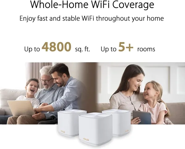 ASUS ZenWiFi XD5 - Wi-Fi-system (router) - op til 2400 sq.ft - mesh - GigE - Wi-Fi 6 - Dual Band - 1 stk.