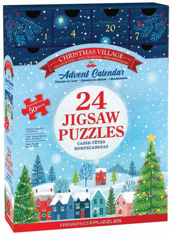 Johanne Cave - Christmas Village - Adventskalender - 24 Puzzels - 50 Stukjes