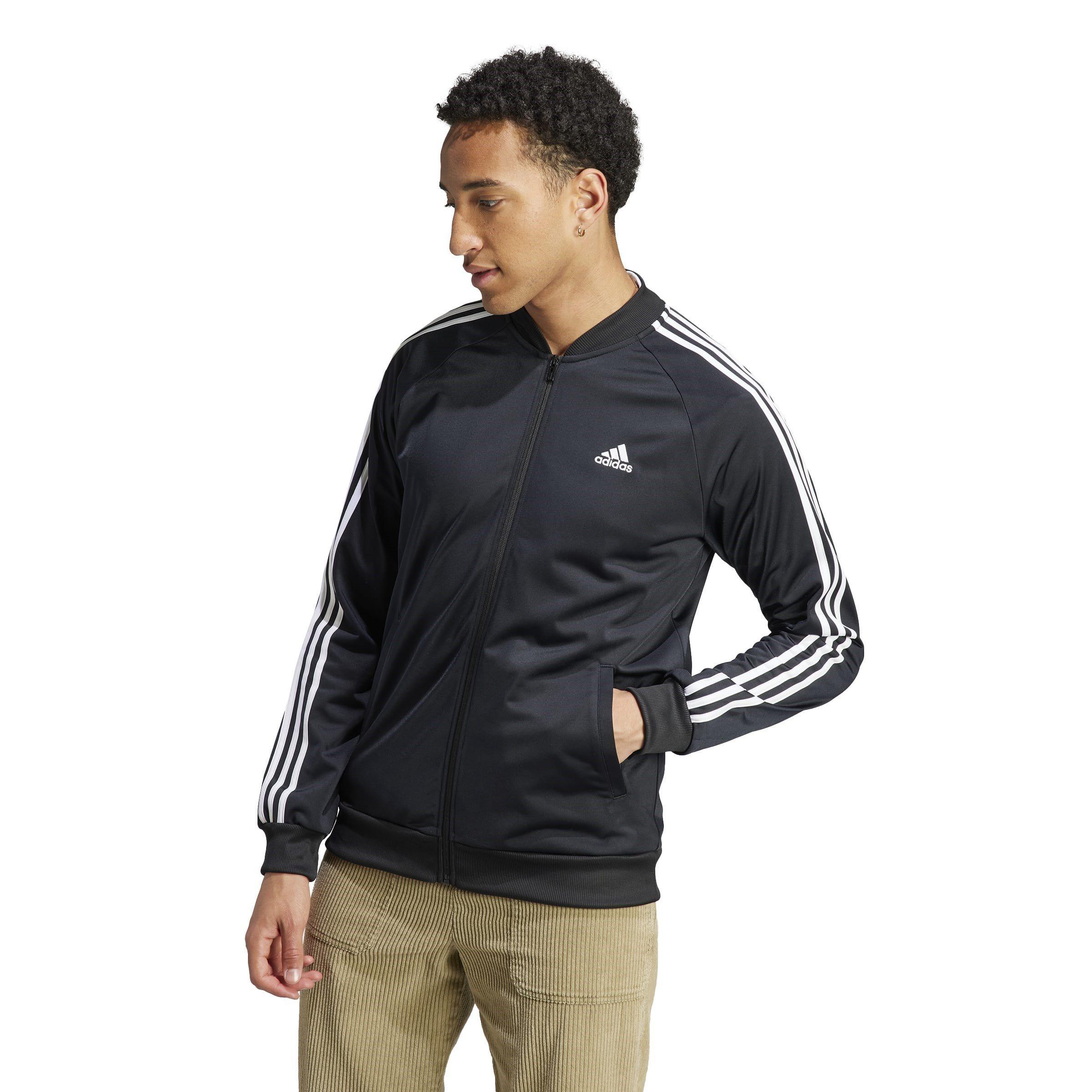 adidas Essentials Woven 3 Stripes Track Jacket Mens