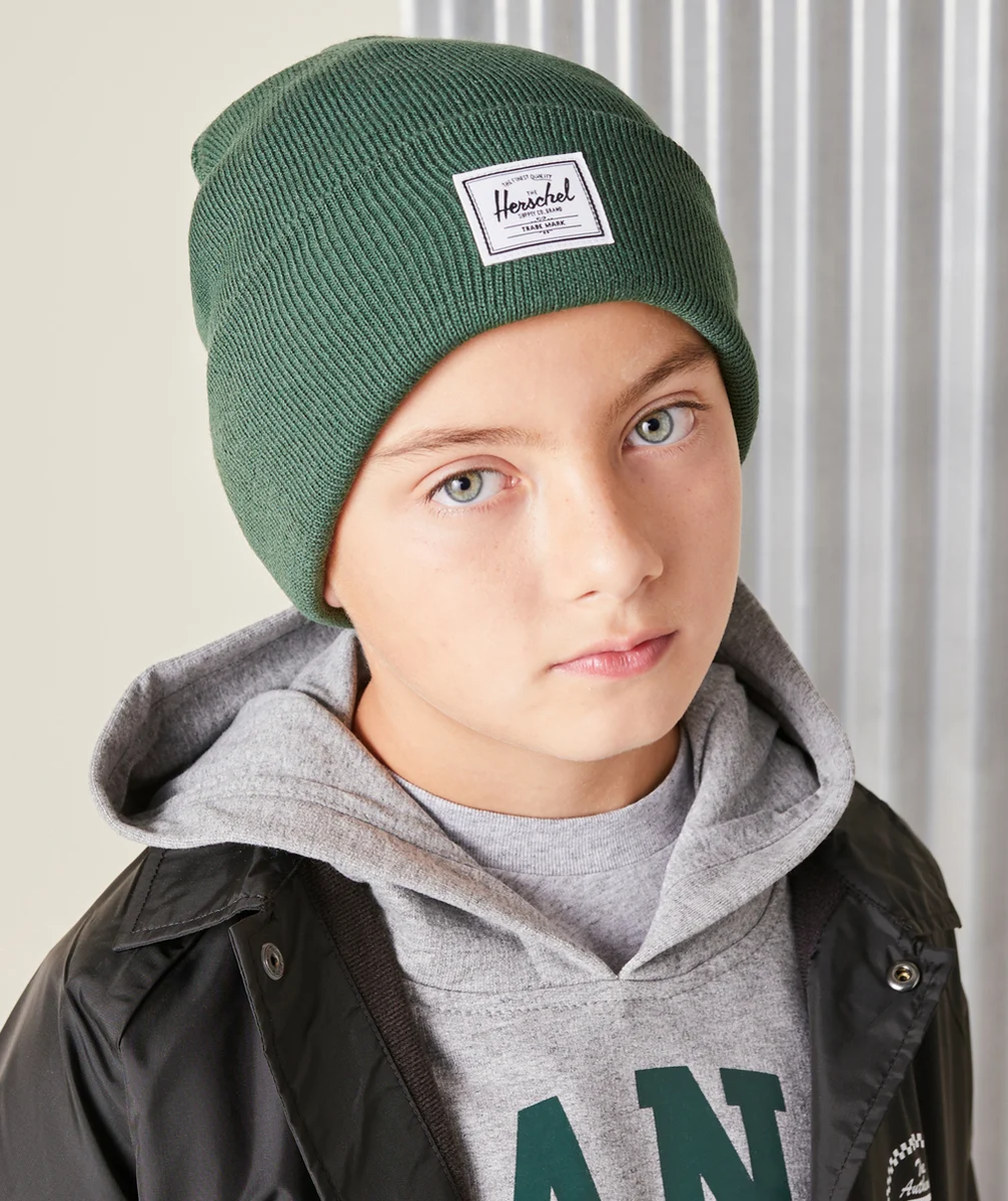 HERSCHELBONNET ADO ELMER BEANIE EN MAILLE VERT FONCÉ