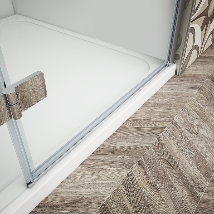 Gelco Trinity kwartronde douchecabine 90x90cm links helder glas chroom