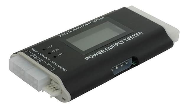 DeLOCK PSU tester med LCD, ATX12V, 24-pin, 4/8-pin, PCI-E, SATA