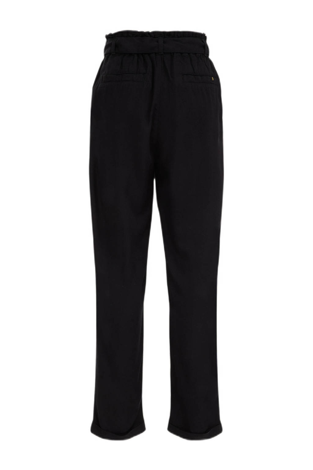 WE Fashion tapered fit broek zwart