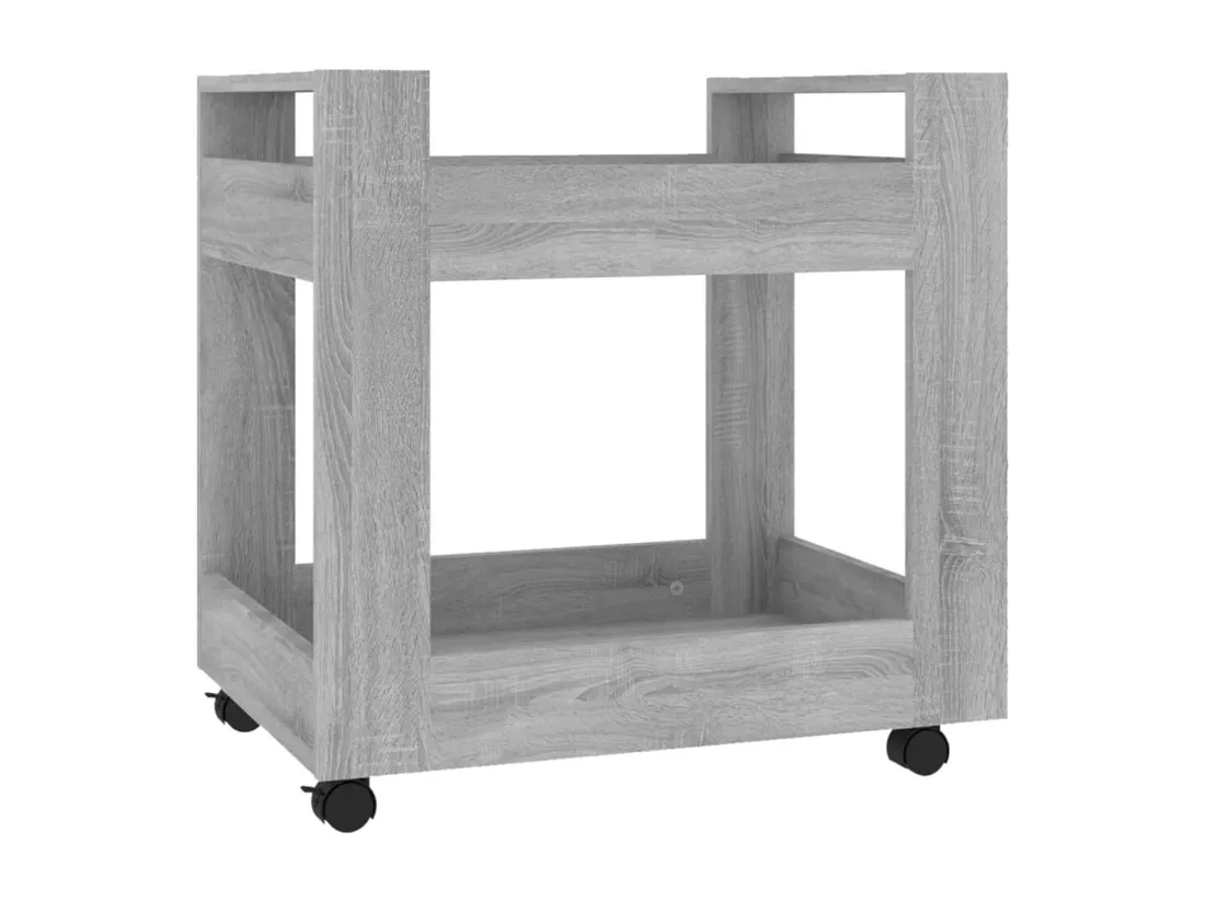 Chariot de bureau Sonoma gris 60x45x60 cm Bois d'ingénierie