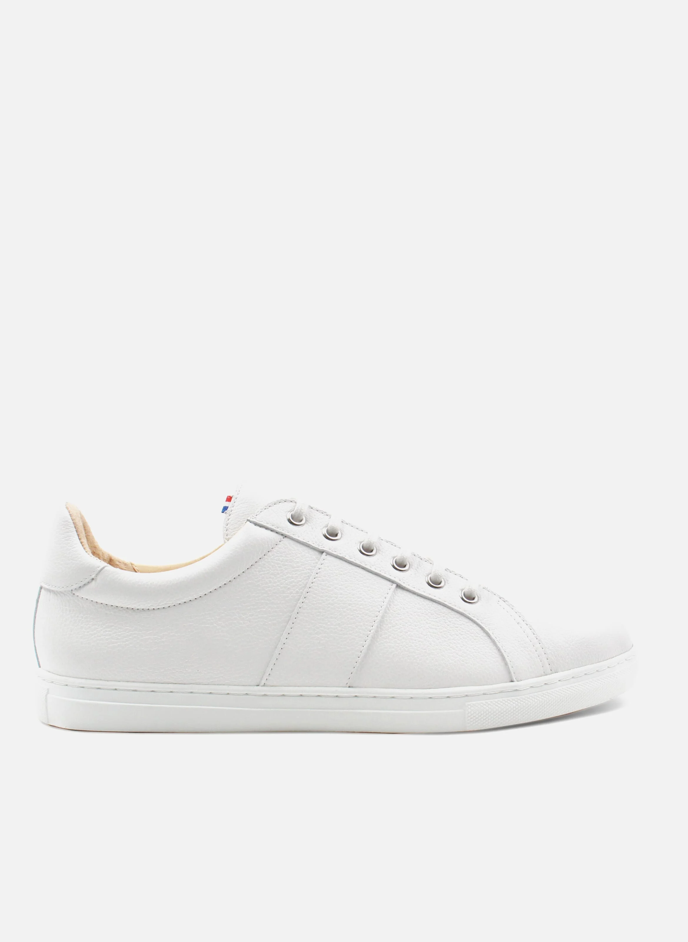 Baskets mif cuir grainé | Blanc