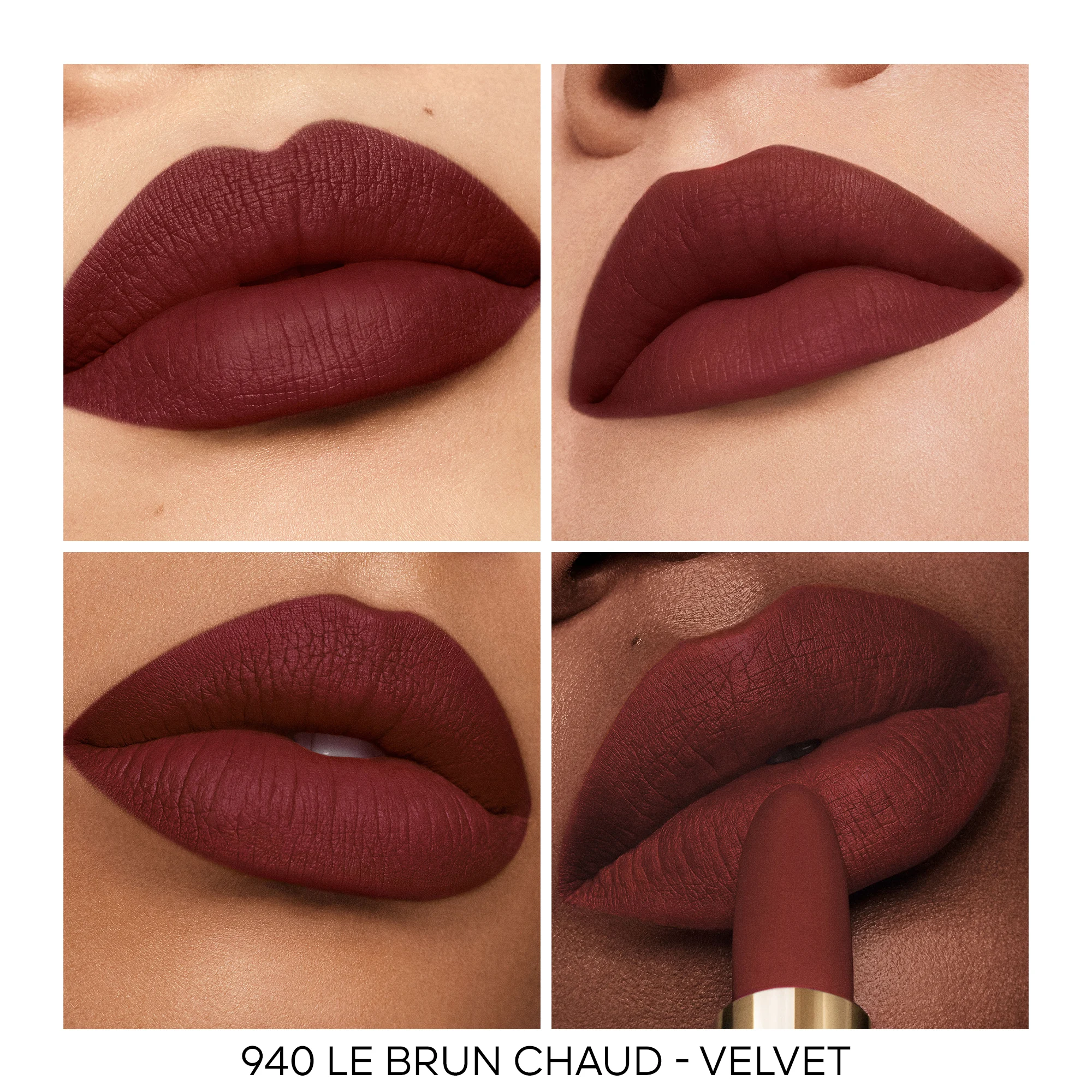 ROUGE G La recharge - Le rouge à lèvres soin personnalisable |- 940 LE BRUN CHAUD – VELVET
