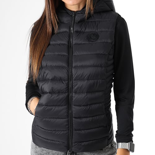 Doudoune Sans Manches A Capuche Femme Terry Noir