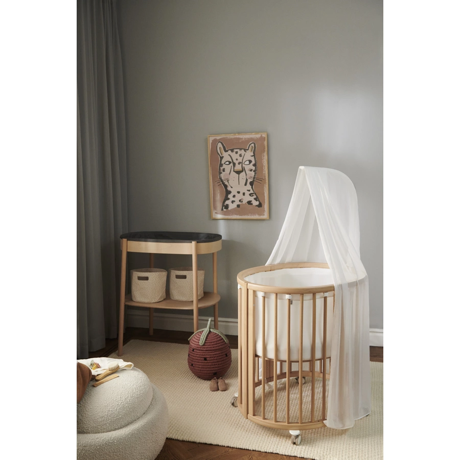 STOKKE® Sleepi™ Mini V3 natur inkl. Matratze, Himmel und Himelstange