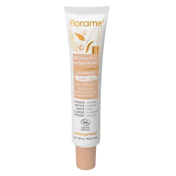 Florame BB Cream 5 em 1 FPS 20 Claire Organic 40ml