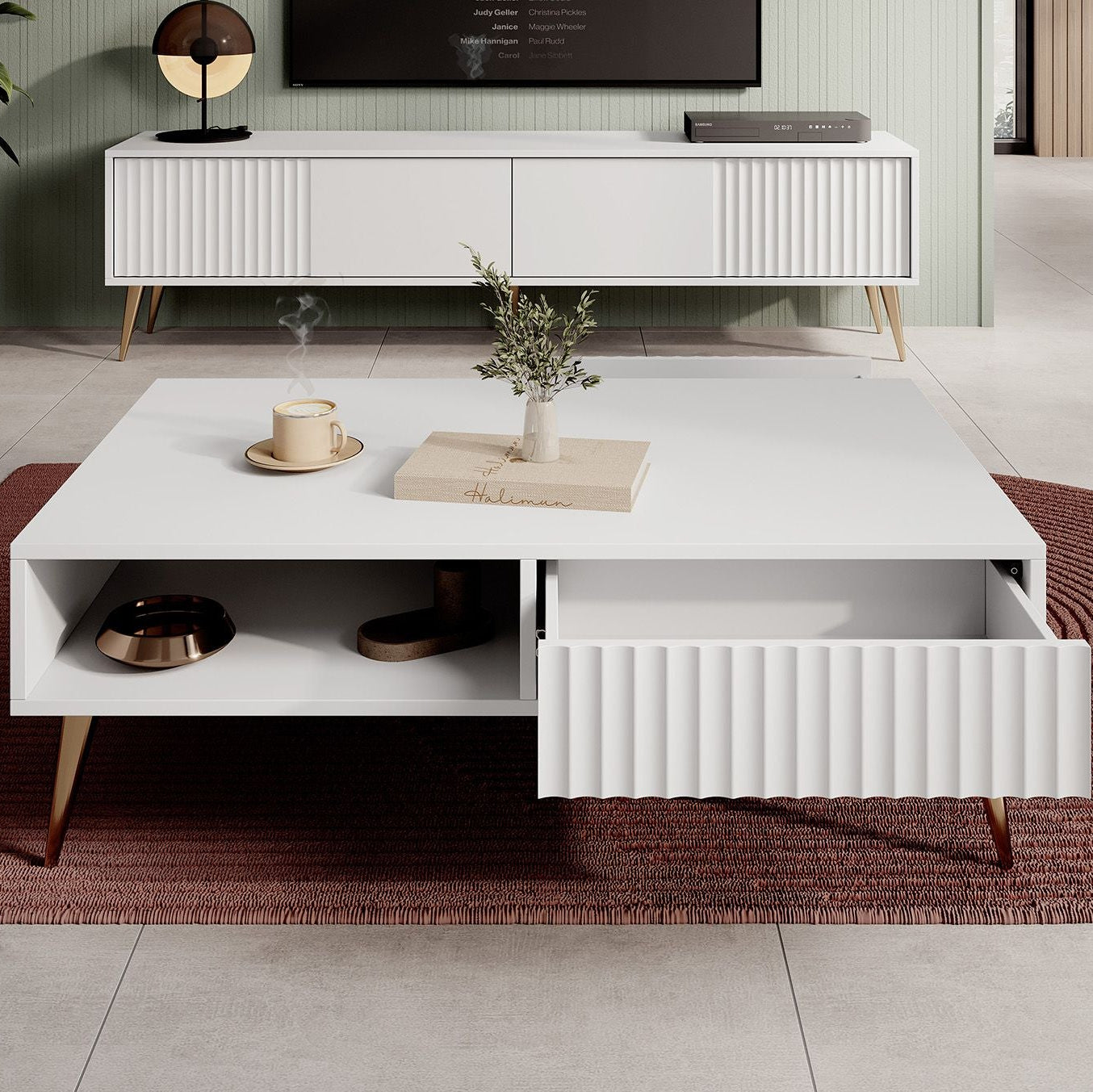 Winq - Salontafel 2 lades - Wit