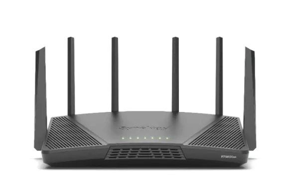 Synology RT6600AX - Trådløs router 4-port switch - 1GbE, 2.5GbE - WAN-porte: 2 - Wi-Fi 6 - Tri-Band