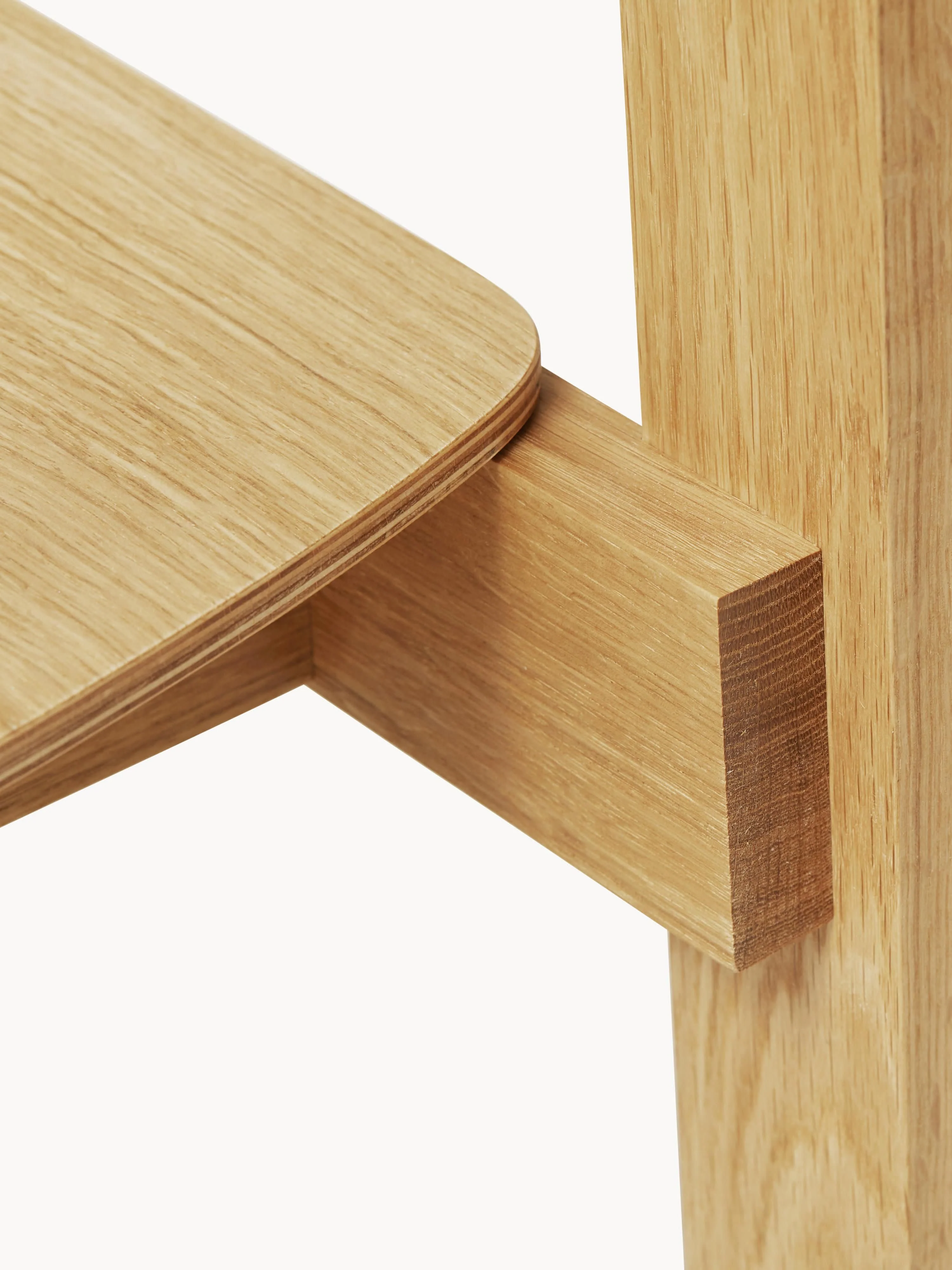 Stapelbare stoelen Blueprint van eikenhout, 2 stuks