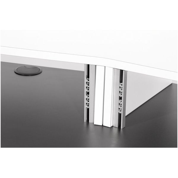 Thon Studio Ext. Desk 3U WH curved