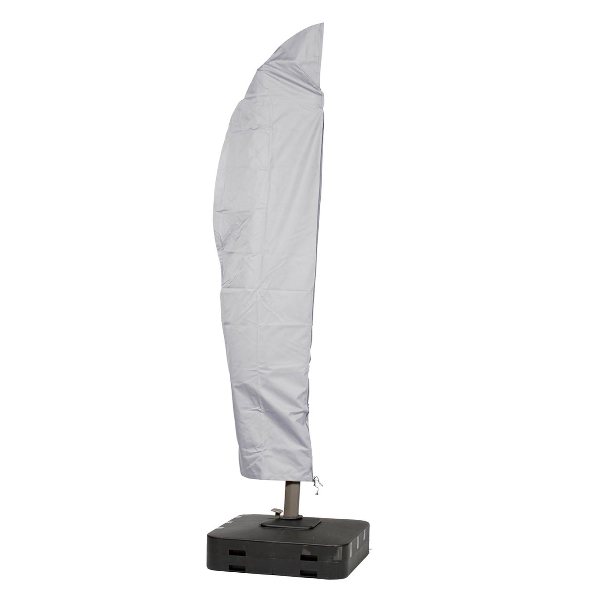 More Garden - Premium PROTECT Cantilever Parasolhoes, Gebogen Frame, 265(H) x 40/70/50(B) cm | Ronde Parasol tot Ø 350 cm | Waterdichte Beschermhoes, UV-bescherming, Ademende Stof | Taupe/Lichtgrijs
