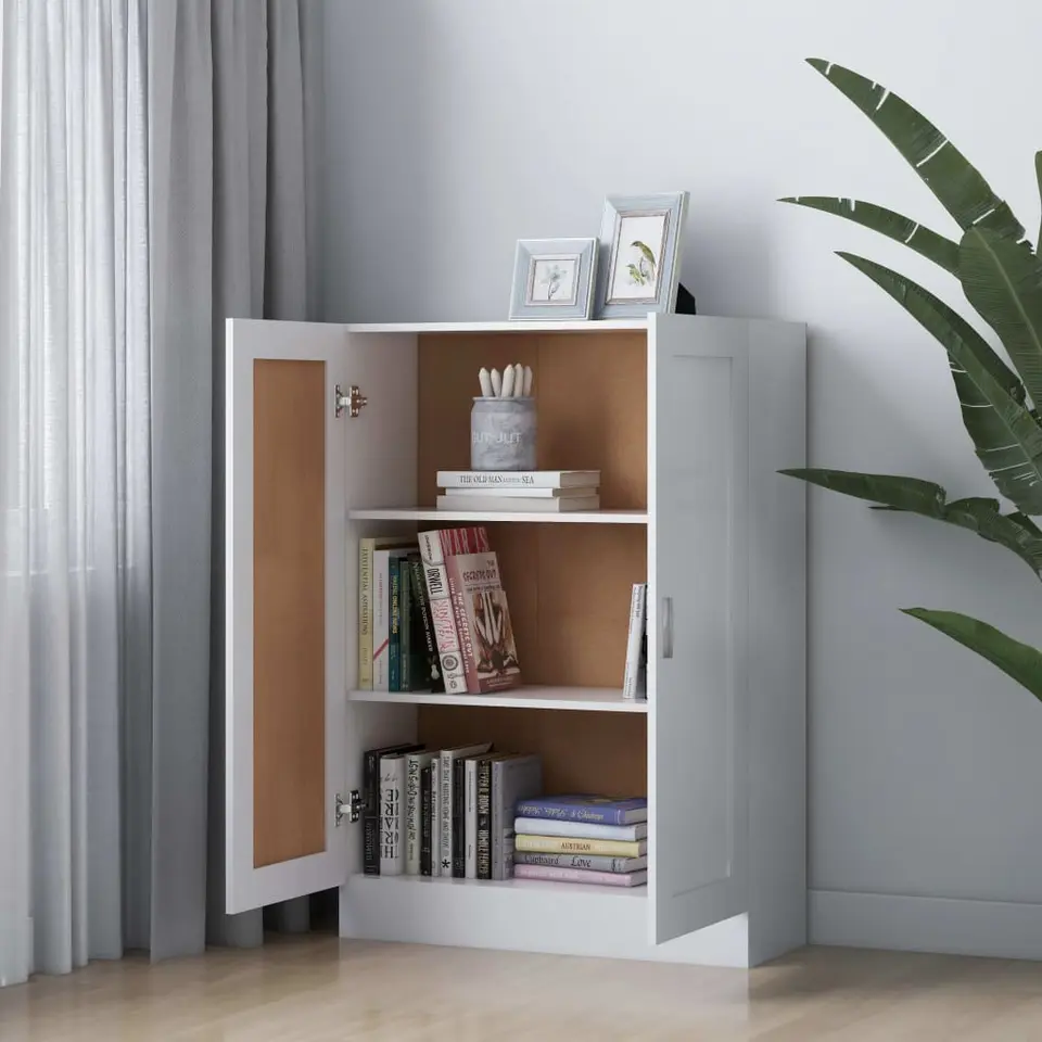 vidaXL - Boekenkast - Wit - Bewerkt hout