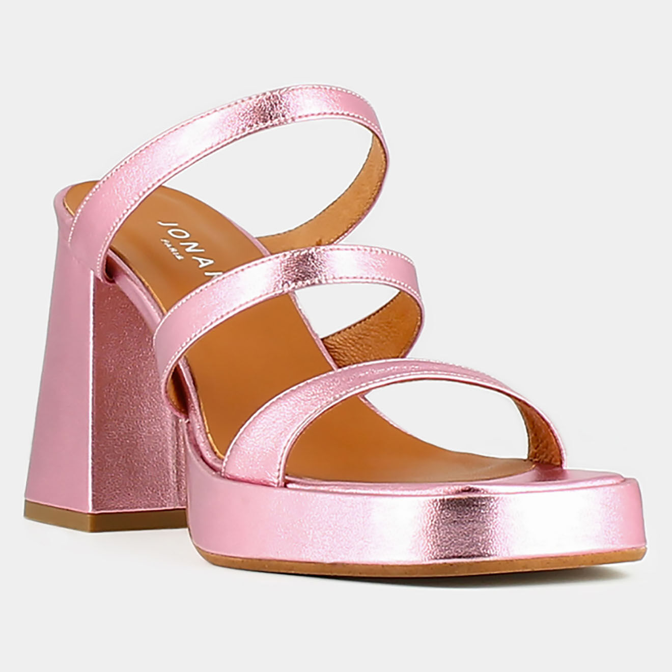 Jonak Sandales en Cuir Donzelle rose - Talon 7 cm