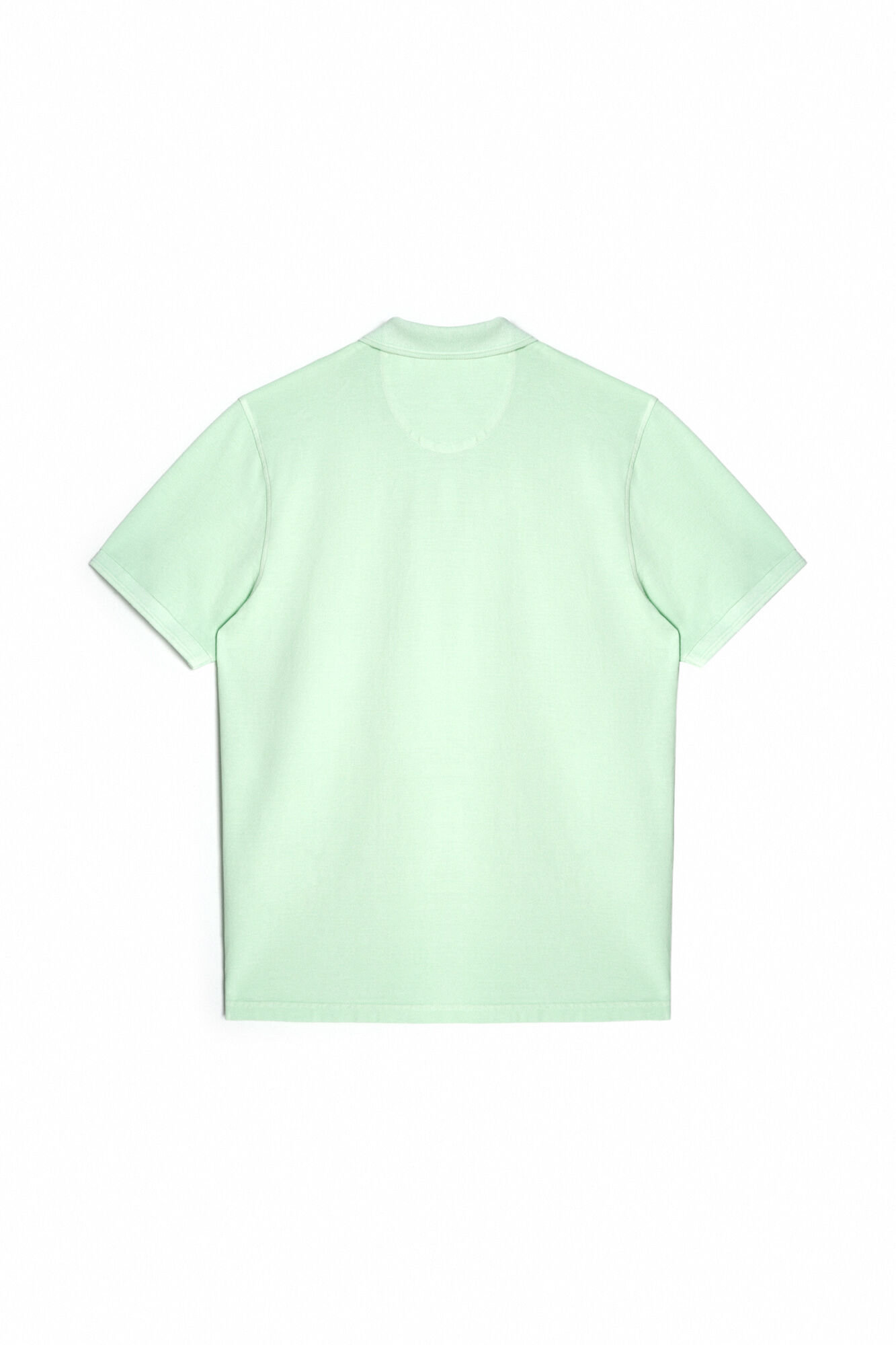 Polo piqué lavado bordado - Verde