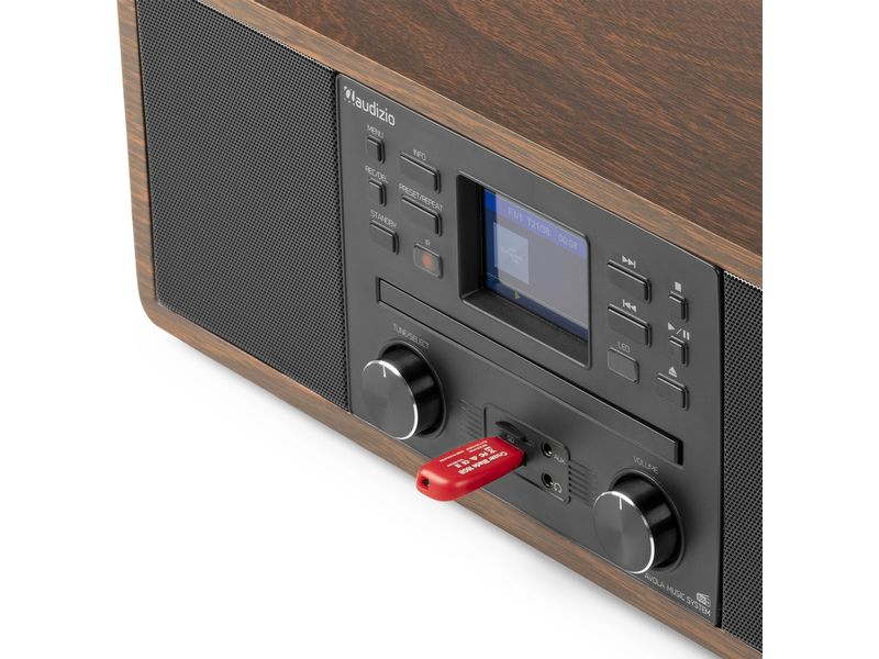 Audizio DAB  Radio Avola Braun DAB  Radio mit CD Spieler, Internet Radio und Bluetooth
