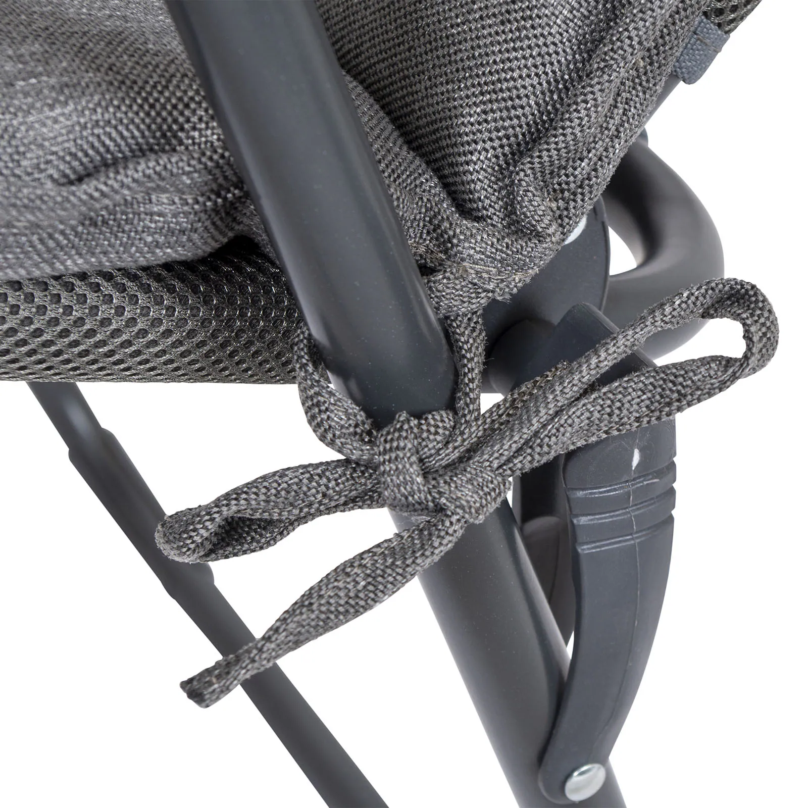 BO-CAMP Klappstuhl Polster Sitz Auflage Hochlehner Camping Stuhl Kissen Olefin Farbe: schwarz