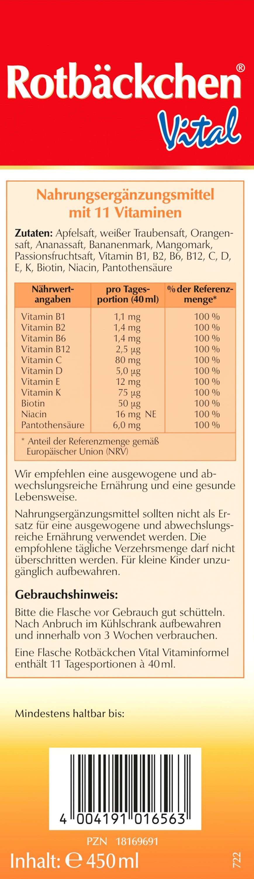 Rotbäckchen Vital Vitaminformel