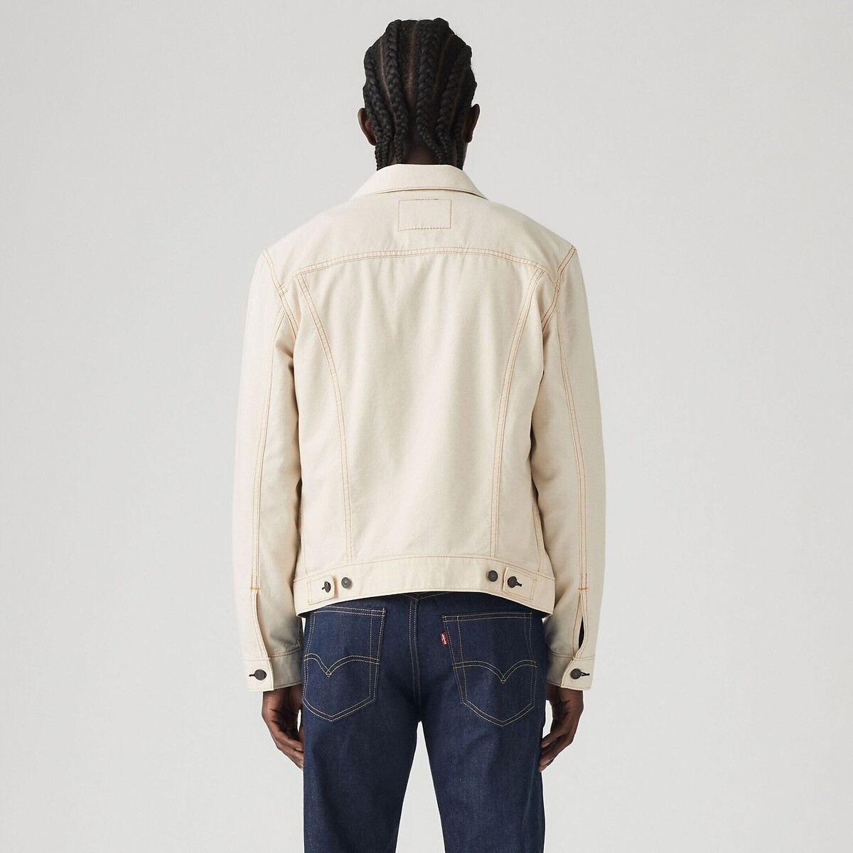 Colete Levi's Trucker feito de algodão e linho leves.