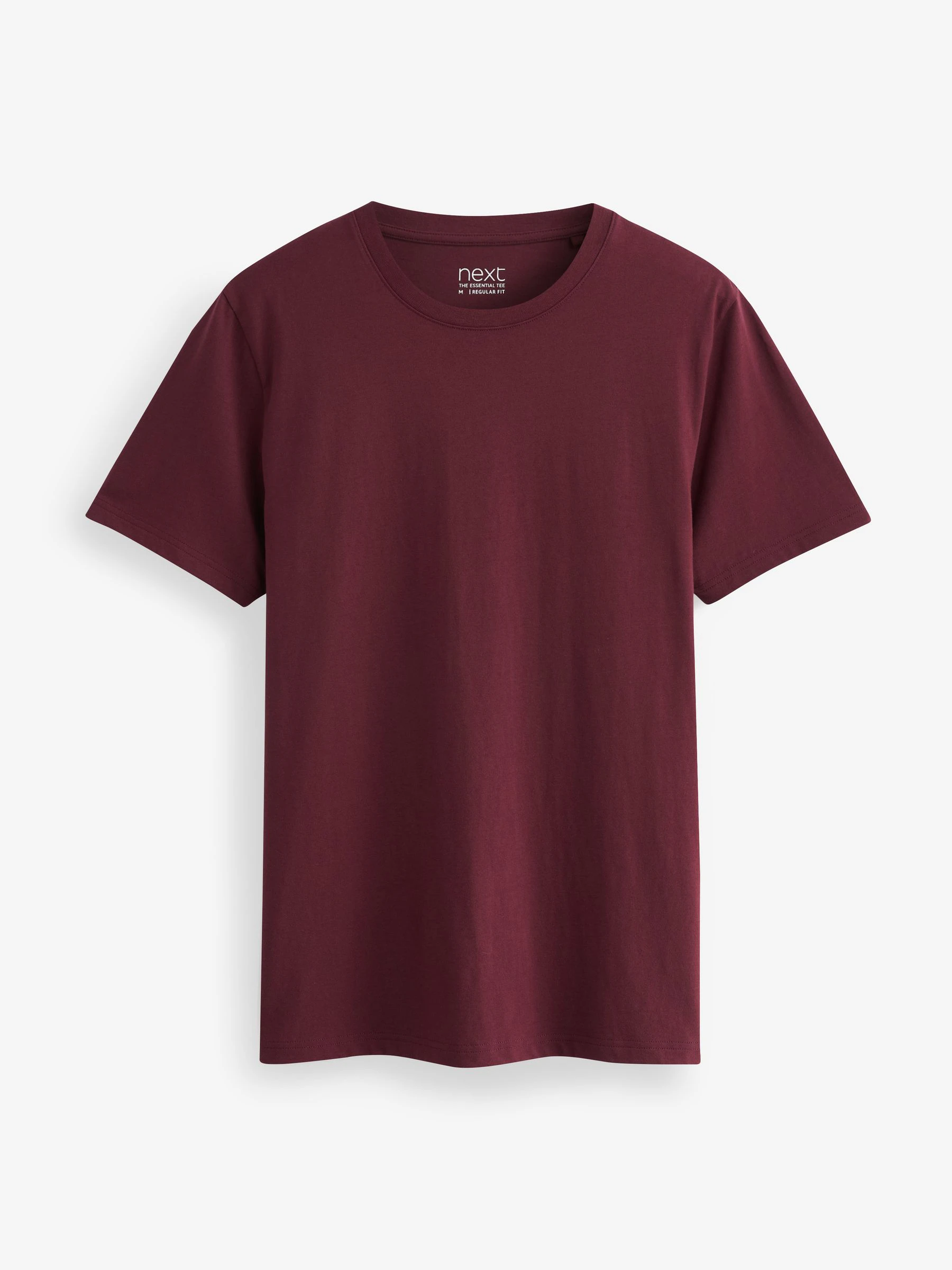 Marineblauw/ blauwgroen/ wit/ zwart/ groen/ bordeauxrood - Normale Pasvorm - Essential katoenen T-shirts verpakking van 6