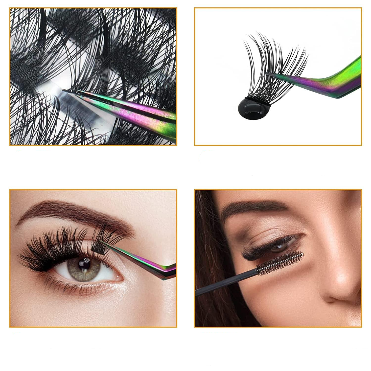 (72er Set) 8-16mm Eyelashes Wimpern Extensions Feine C Curl Fächer Wimpern