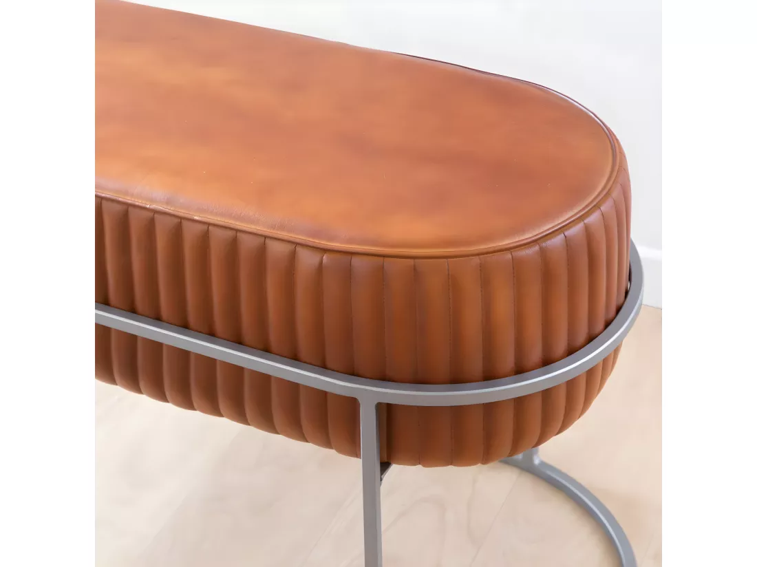 Banc arrondi en cuir Gaby
