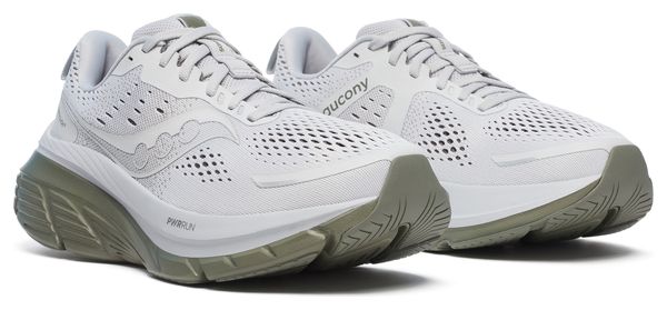 Chaussures Running Saucony Guide 18 Blanc/Kaki Homme
