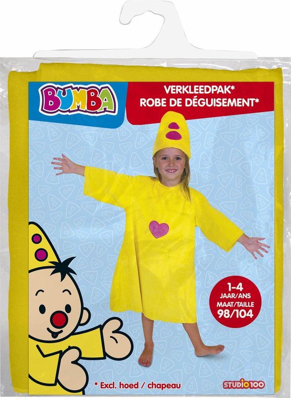 Bumba - Verkleedpak - Geel - Klittenbandsluiting