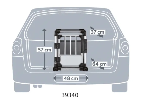 Trixie Transportbur, aluminium, 48 × 57 × 64 cm