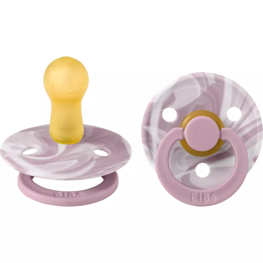 BIBS® Schnuller Colour Tie Dye - Heather & White 6-18 Monate, 2 Stk.