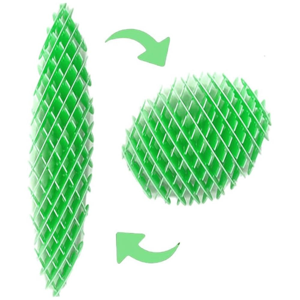 (Ø10cm) Anti Stress Morphi Flex Kinder Wurm Spielzeug Erweiterbare Fidget Gitter Scheibe - Grün