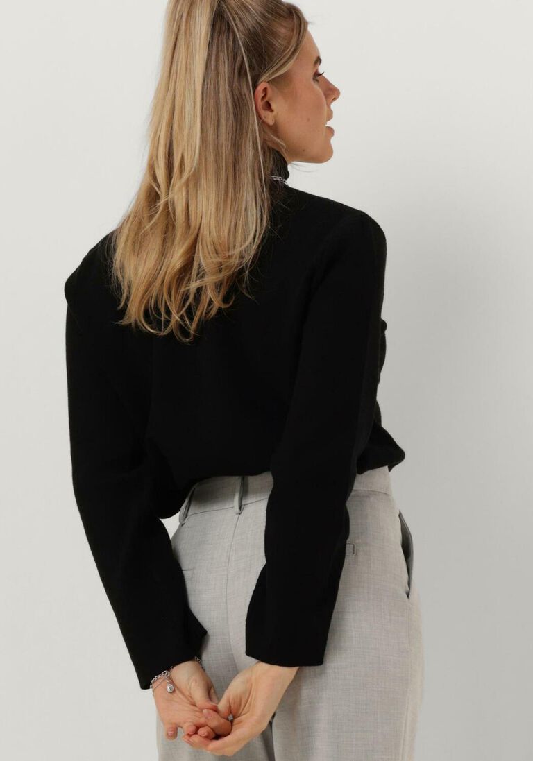 MINUS zwarte minus coltrui lupi high neck knit pullover