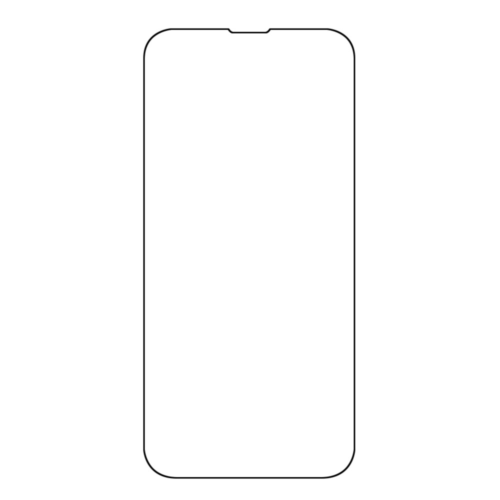 iPhone 14 / iPhone 13 / 13 Pro Full-Screen Vollbild Glas Display Schutz mit Rahmen - Schwarz