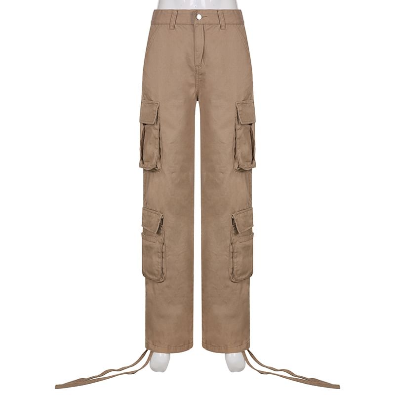 BrickBlack - Low Rise Plain Straight Leg Cargo-broek