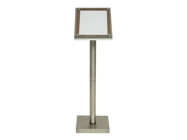Securit® GLASS STAR Informationsdisplay 85 til 1xA4, valnød - komplet kit