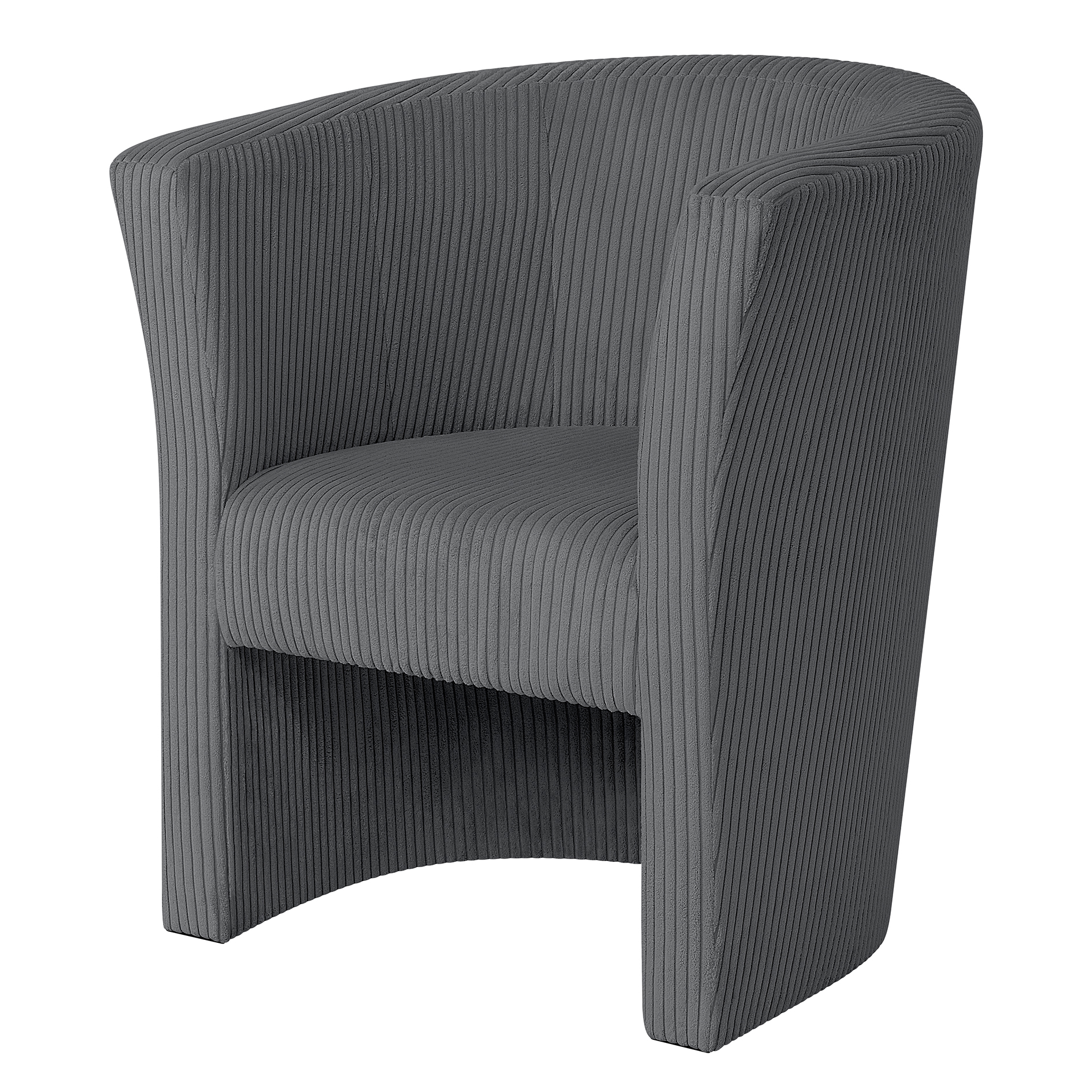 Cocktailsessel - dunkelgrau - Cord - 76 cm hoch