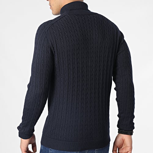 Pull Col Roulé Aiko Bleu Marine