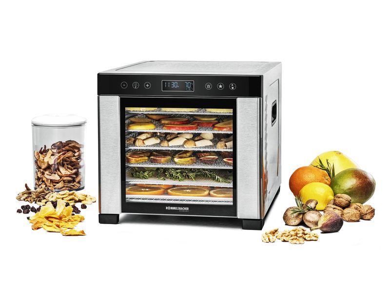 Rommelsbacher Dörrgerät DA950 Edelstahl/Schwarz 600 W-Dörrautomat mit LCD-Display