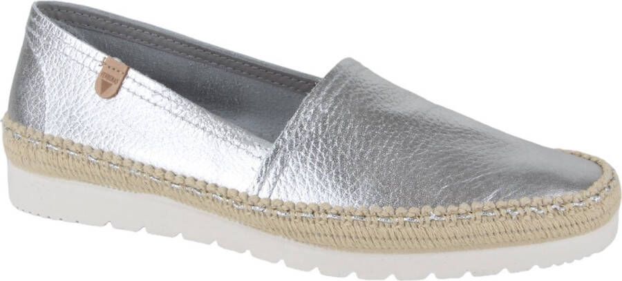 VERBENAS Espadrilles Dames Noa Maat: 37 Materiaal: Leer Kleur: Zilver